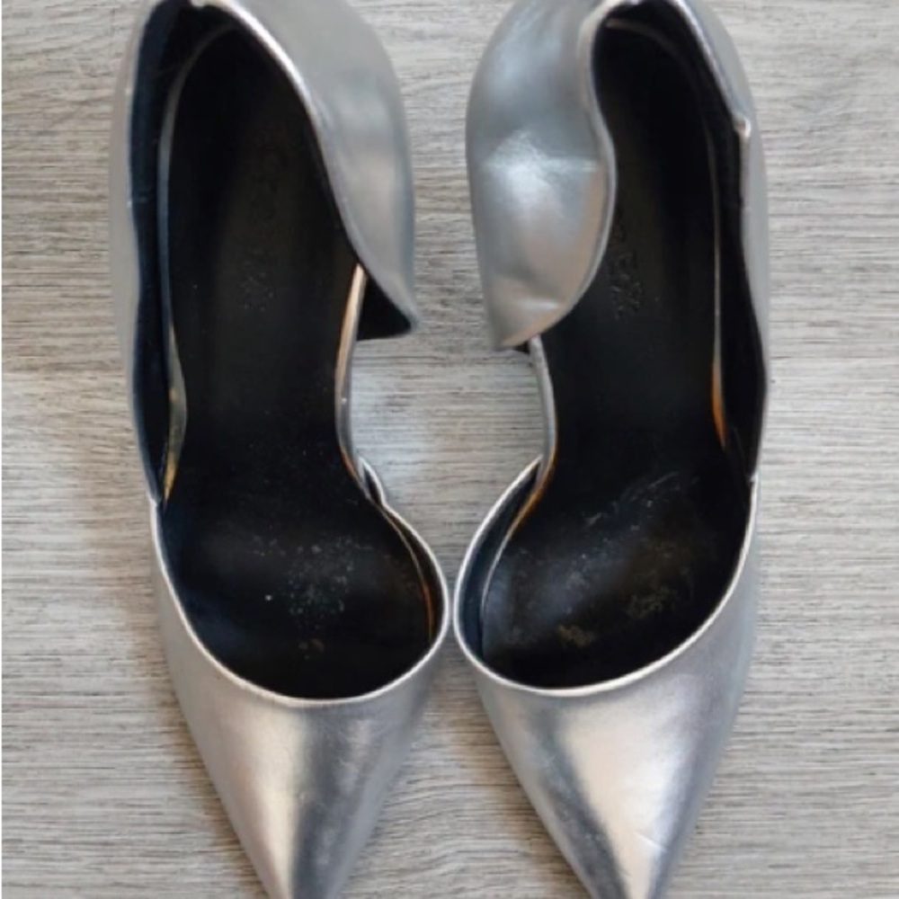 Chic Metallic Silver Women's Heels